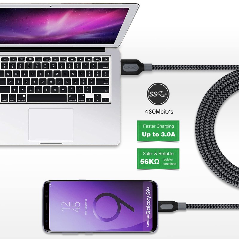 USB Type C Cable, 3 Pack 10ft Braided Type C Charger Fast Charging Cord Compa... gallery