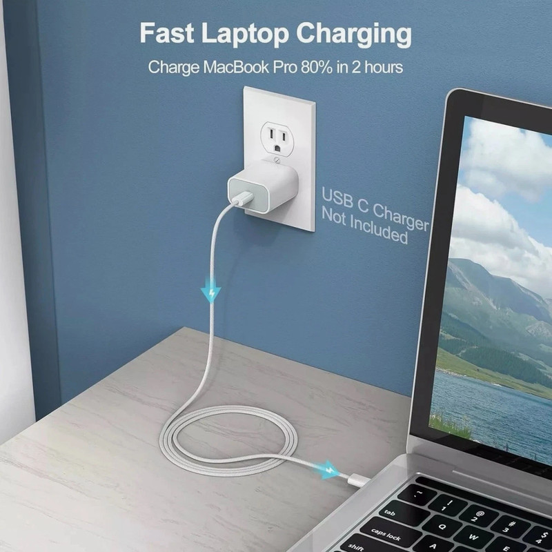 3ft USB-C to USB-C for iPhone 15/16/17 Pro Max/iPad - Type C Charging Cable gallery