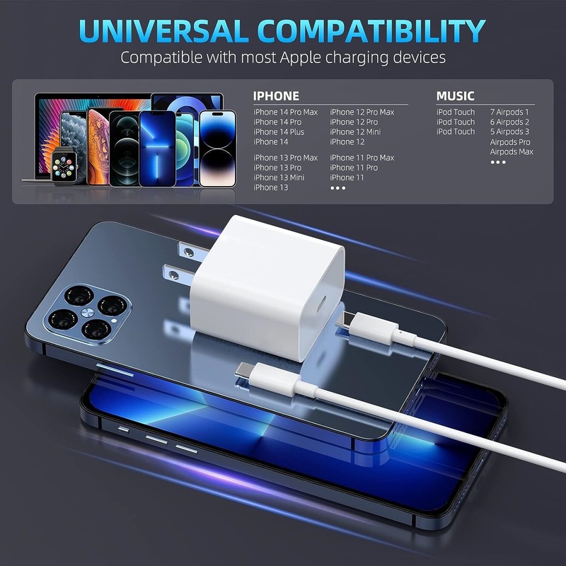 20W Super Fast Charger Type C Adapter Cable 2023 Upgrade For iPhone 14 13 12 11 gallery
