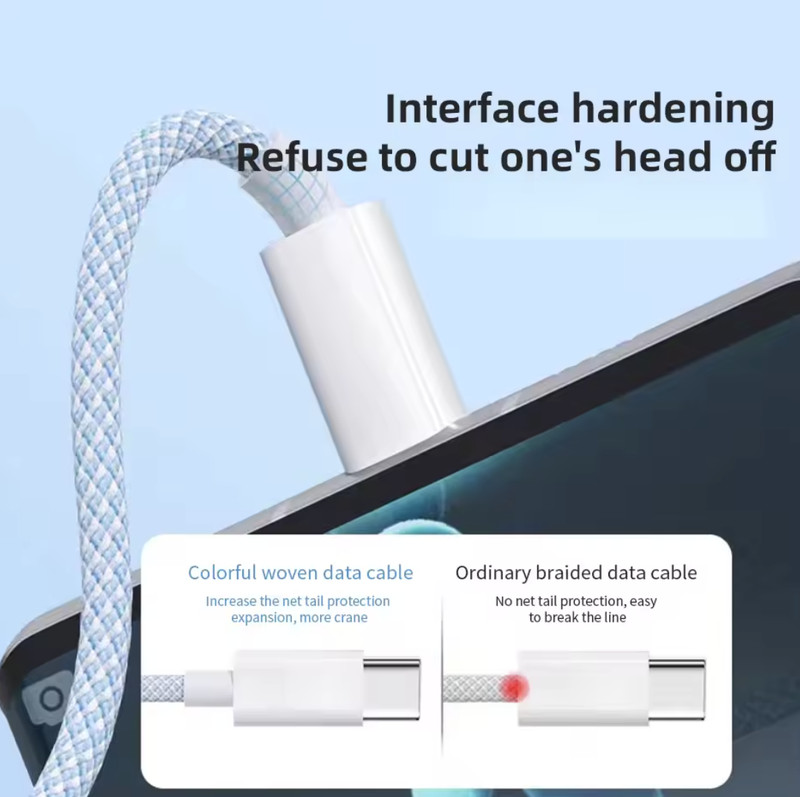 66W 3 In 1 Fast Charging Cable 6A Micro USB Type C Data Cable For Xiaomi Charger gallery