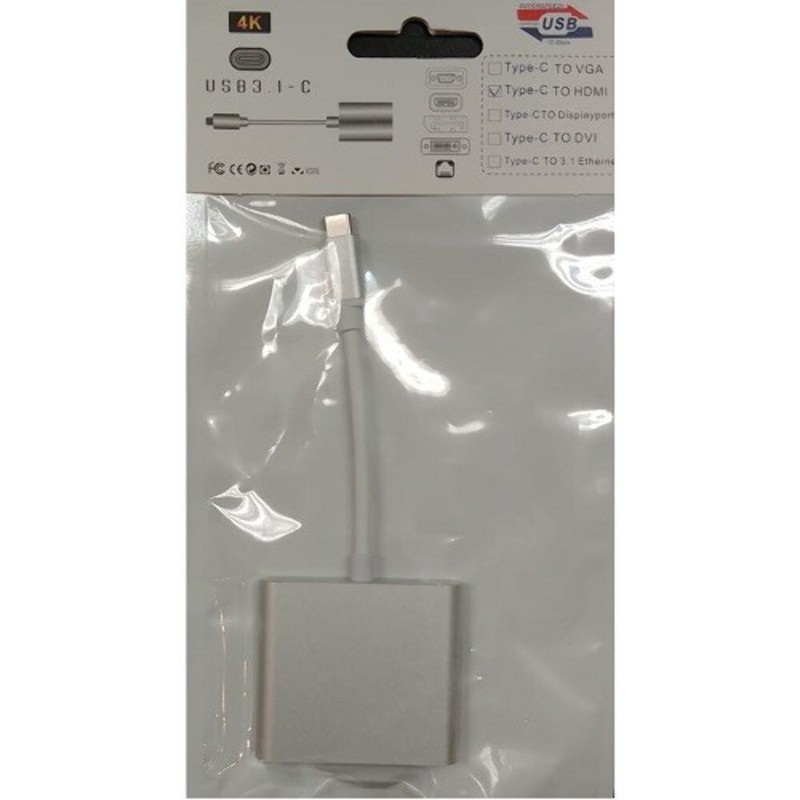 Type C USB 3.1 to USB-C 4K HDMI USB 3.0 Adapter Cable 3 in 1 Hub For Macbook Pro gallery