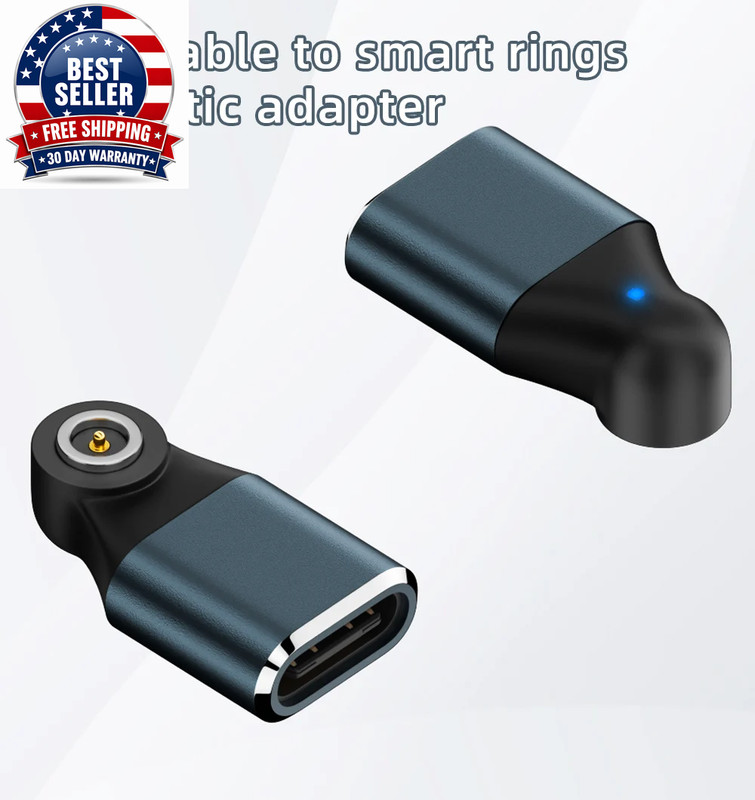 Type-C to Smart Ring Charging Adapter with a round Connector and Magnetic Functi gallery