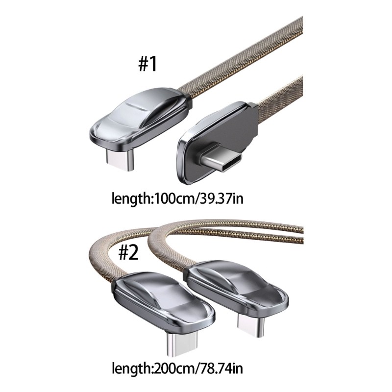 240W L Shape Fast Charging Cable 480mbps USB C Data Cord For Car Wear Resistant gallery