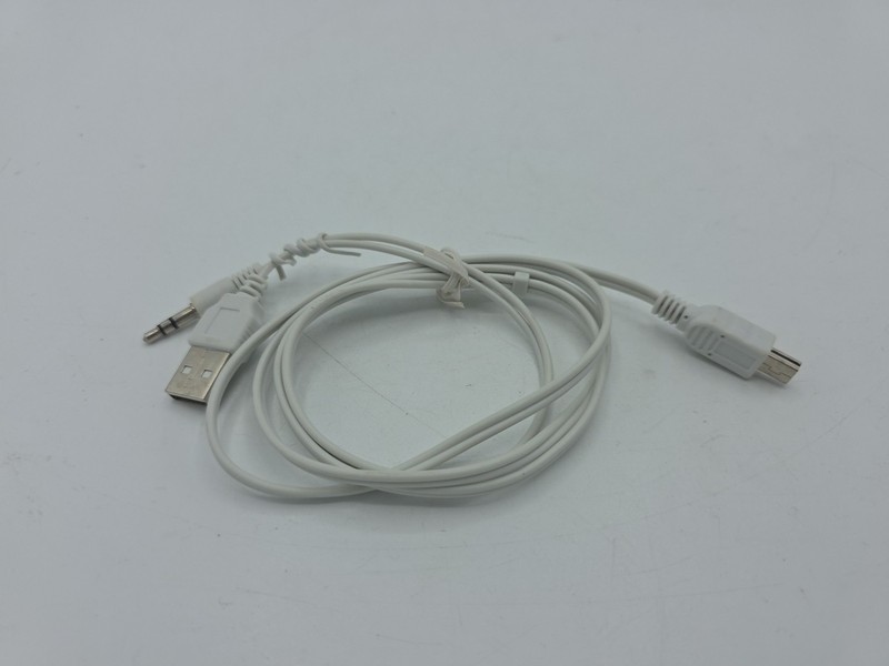 USB2.0 Charging Cord to Mini USB Male + 3.5mm Jack Plug Audio Cable Adapter