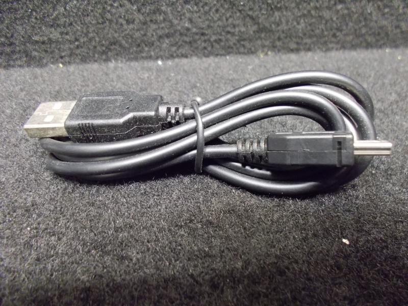 Data Transfer USB Cable for Digital Cameras, Mini-USB, 100cm, Black #K-347-10