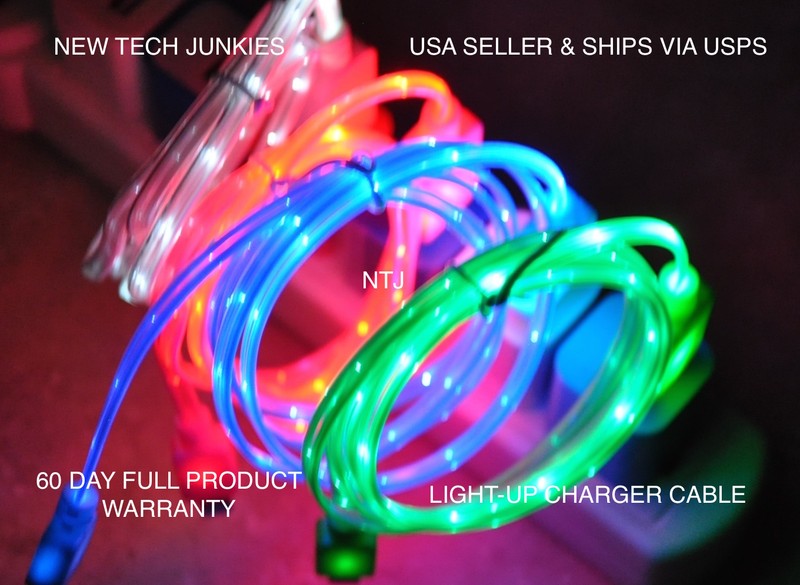 LED light-up MICRO USB data charger power charge cable for Samsung S6 S7+ HTC LG