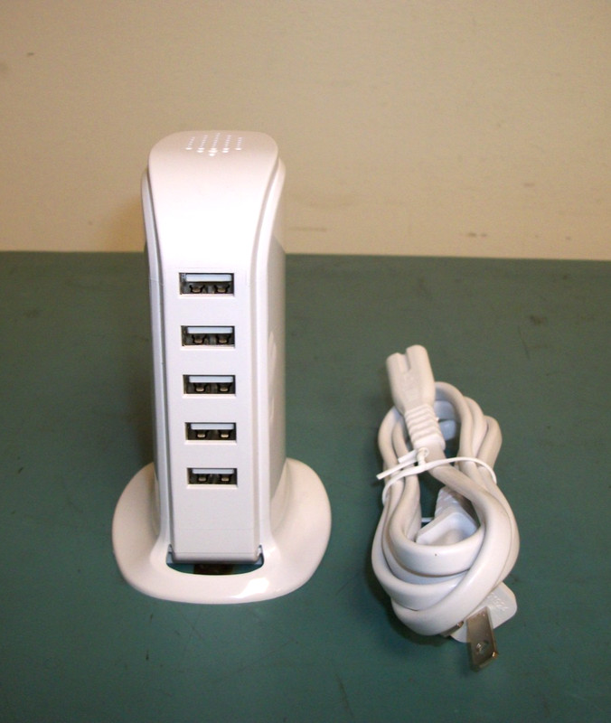 INTERTEK MF-05004000 5 USB Port AC/DC Power Charger. NEW No Box. gallery