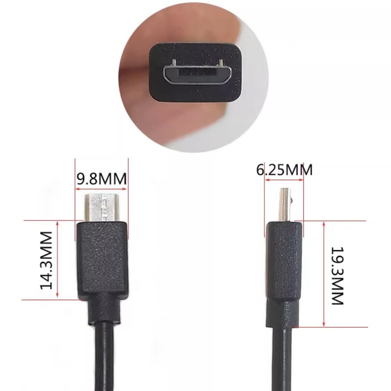 2PCS Short Micro USB 5 Wire Pigtail, 0.3M/1FT Micro USB 5 Pin Bare Wire Open ... gallery