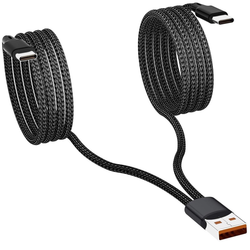 USB C Cable, 4FT Multi 2-in-1 USB A to Dual USB C Cord Black, Type C Splitter...