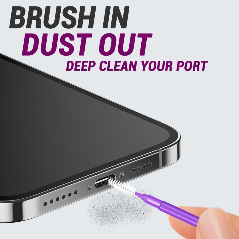 Cleaning Kit for Cell Phone and Headphone Charging Port, USB C, Purple gallery