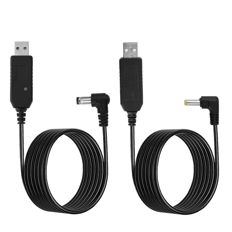 2pcs USB Charger Cable for Rugged Radios Extra Large Battery Charging Cord
