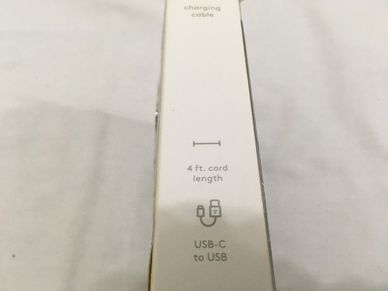 (1) NEW Heyday 4-ft Charging Cable - USB-C to USB - RED/ORANGE (ob) gallery