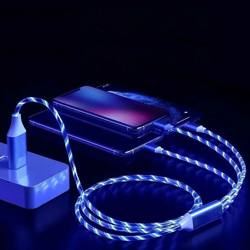 Light Up Flowing Led Type C Fast Charging Charger Cable Cord For Samsung S22 S23 gallery