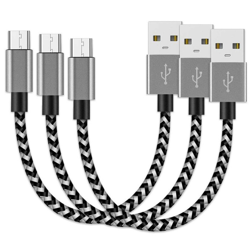 Micro USB Cable Fast Quick Charging Cord, Data Sync Aluminum Connector (10") 3x