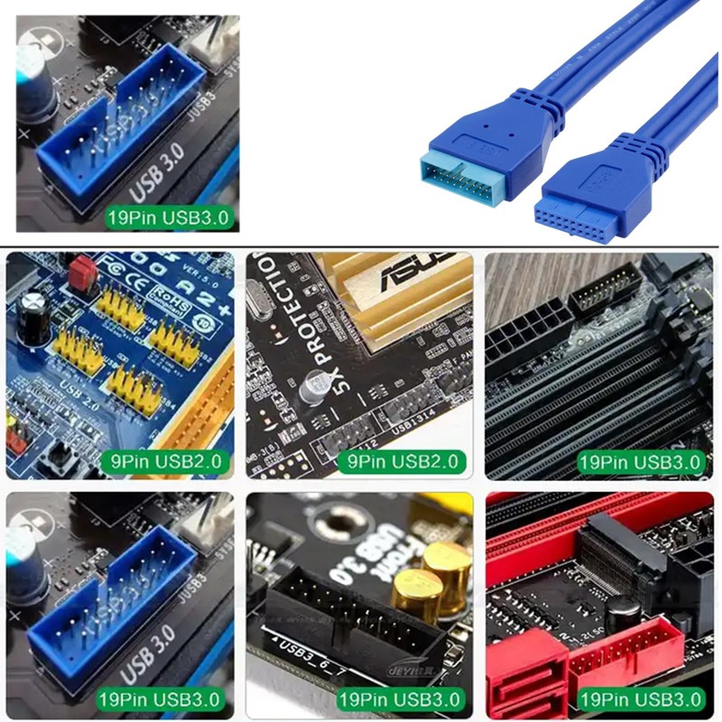 IYUANEPRO USB 3.0 Header Extension Cable, USB3.0 19-Pin/20-Pin Male to Female... gallery