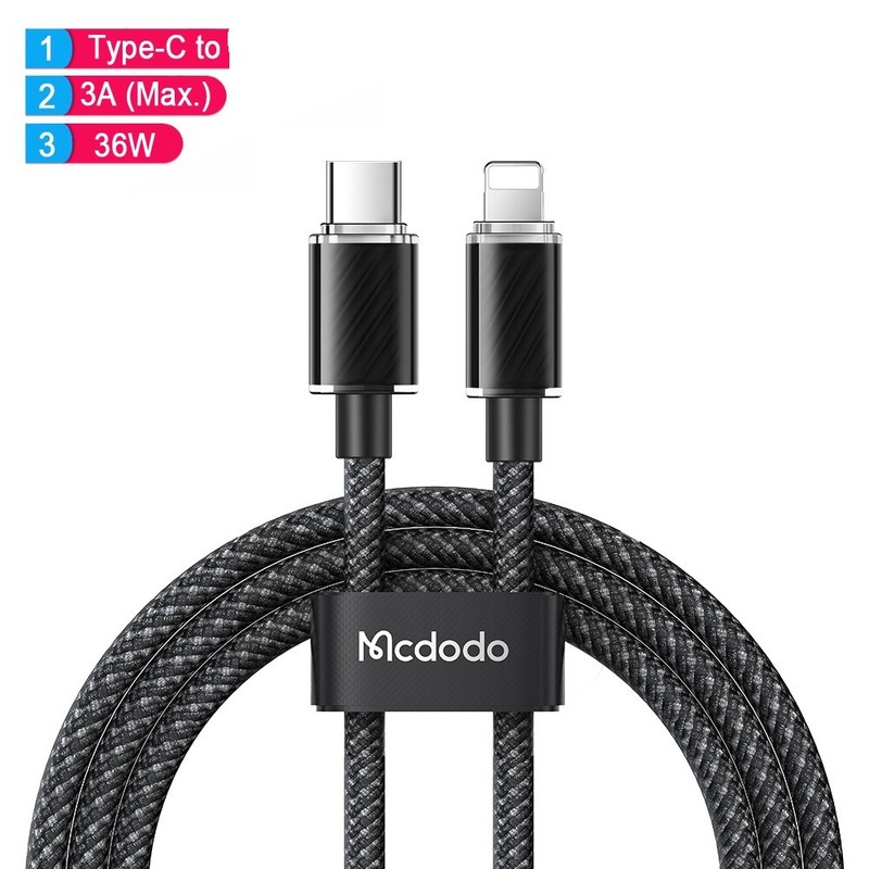 Mcdodo PD 36W USB C to iPhone Data Sync Fast Charing Cable For iPhone 14 13 12