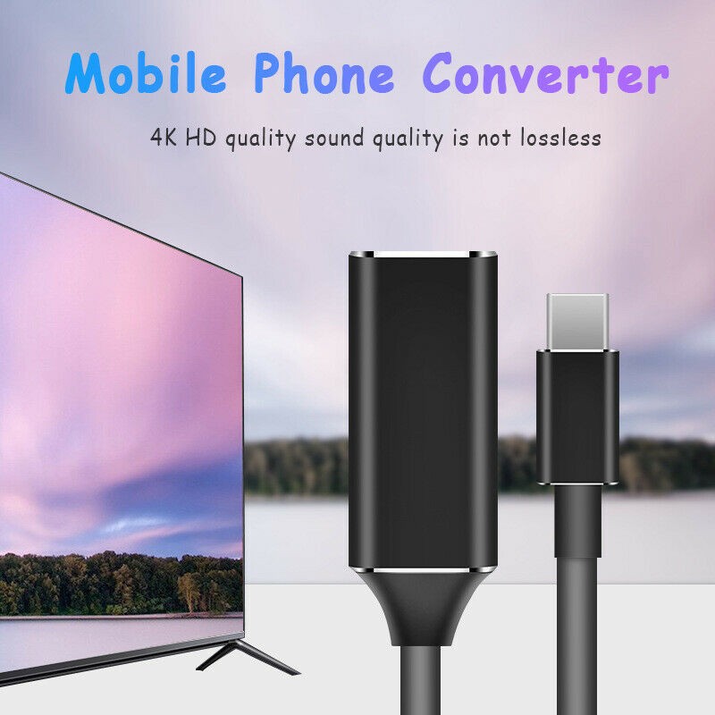 Type-C to HDMI HD TV USB 3.1 4K Adapter Cable For Laptop Tablet Phone Universal gallery