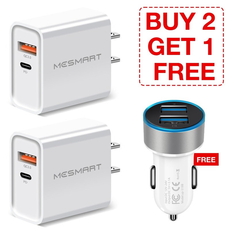 Fast USB+Type C Wall Charger Adapter For iPad Pro 12.9 iPhone 16 Pro Max 17 Plus gallery