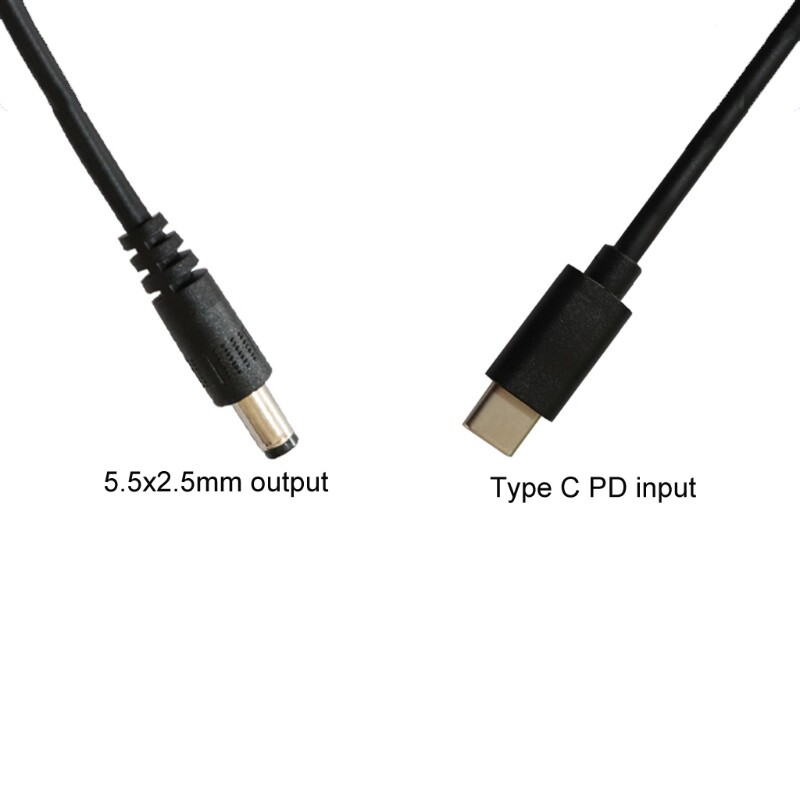 USB C/Type-C PD to 12V 5.5x2.5mm Converter Cable Power Cord for Most 12V Devices gallery
