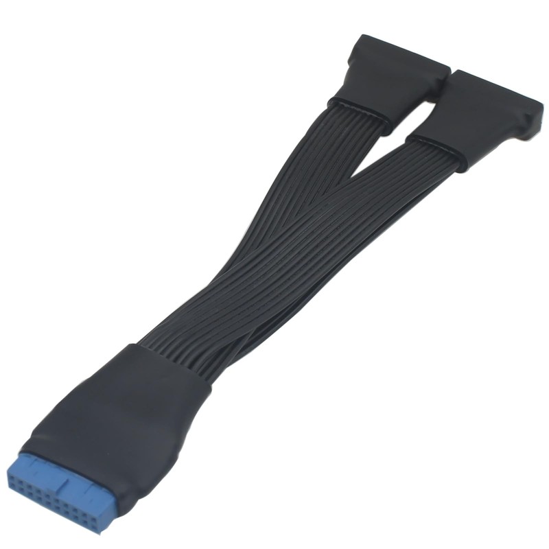 1 Pcs USB 3.0 Header Extension Cable 19 to 20 Pin 1 to 2 Y Splitter for Mothe... gallery