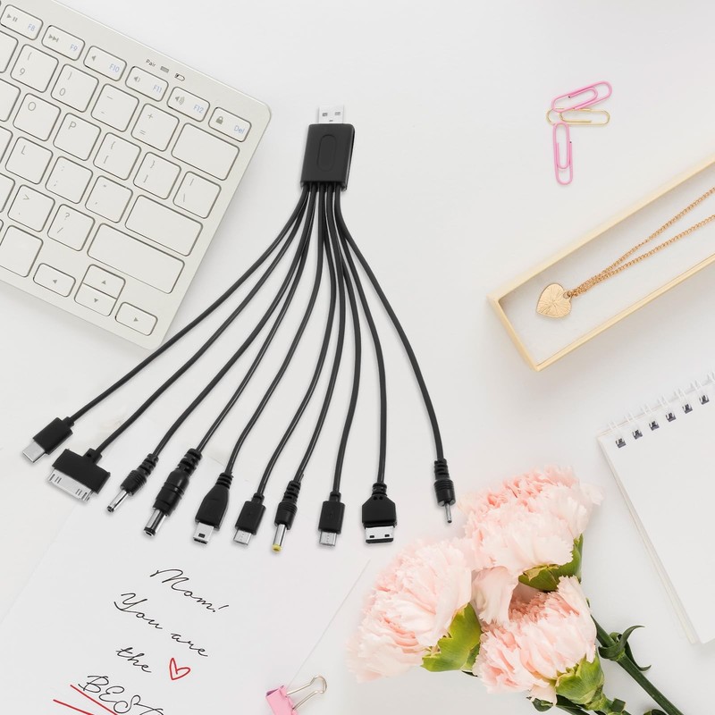 10 in 1 USB Cables, Universal USB to Multi Plug Cell Phone Charger, Universal... gallery