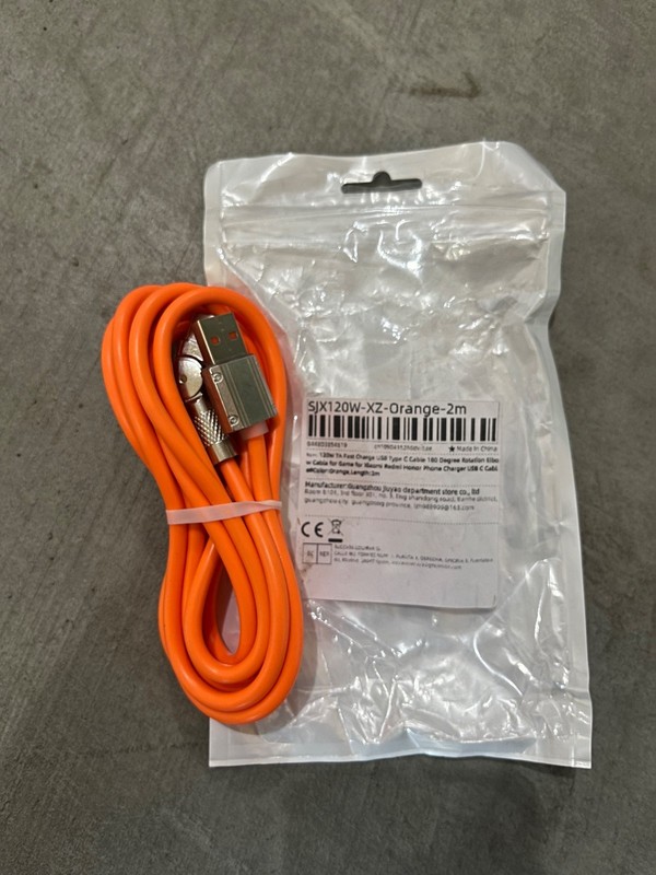 Type C Data Line 2M 120W Fast Charging 6A 180 Rotating Ultra Fast Charging Cable