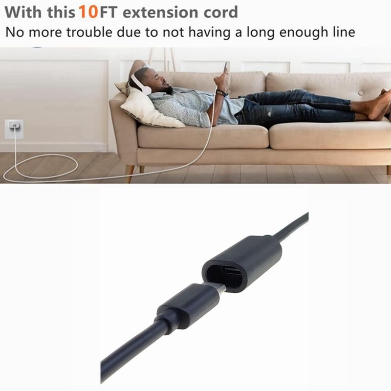 10ft Long Type C Extension Cable, USB C Male to Female Extender Cord Compatib... gallery