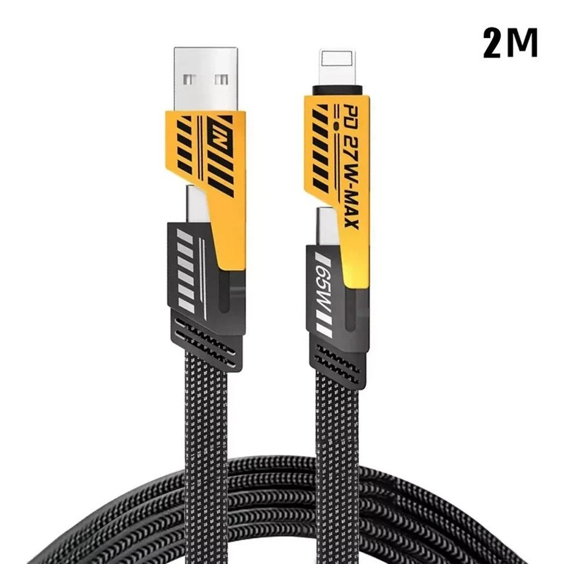 For iPhone USB C Samsung Android 4 in 1 Multi USB PD Charger Charging Cable Cord gallery