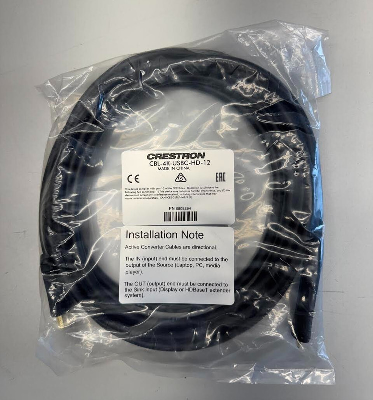 Crestron cbl-4k-usbc-hd-12 Active Converter Cable, USB-C to HDMI, 12 FT LOT OF 5 gallery