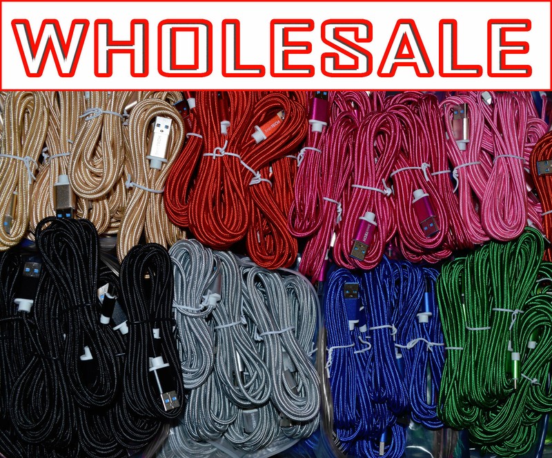 LOT of 100 - (Micro USB to USB-A) Cable usb data sync cable cord 1",3", 6",10"