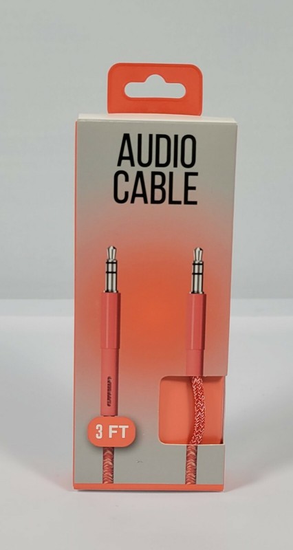 Luxshare Audio Cable, 3ft. Heavy Duty Braided Cable, (AUX3BR001) Brand New!