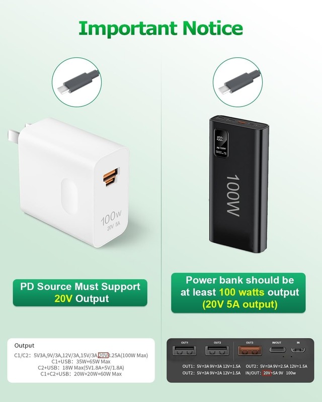 Reliable 33FT USB-C to DC Power Cable for Starlink Mini – Weatherproof 100W gallery