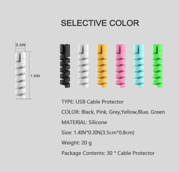WEDAWN 30 Pack Charger Cable Saver, Silicone Flexible Cord Protector, Mouse Cabl gallery