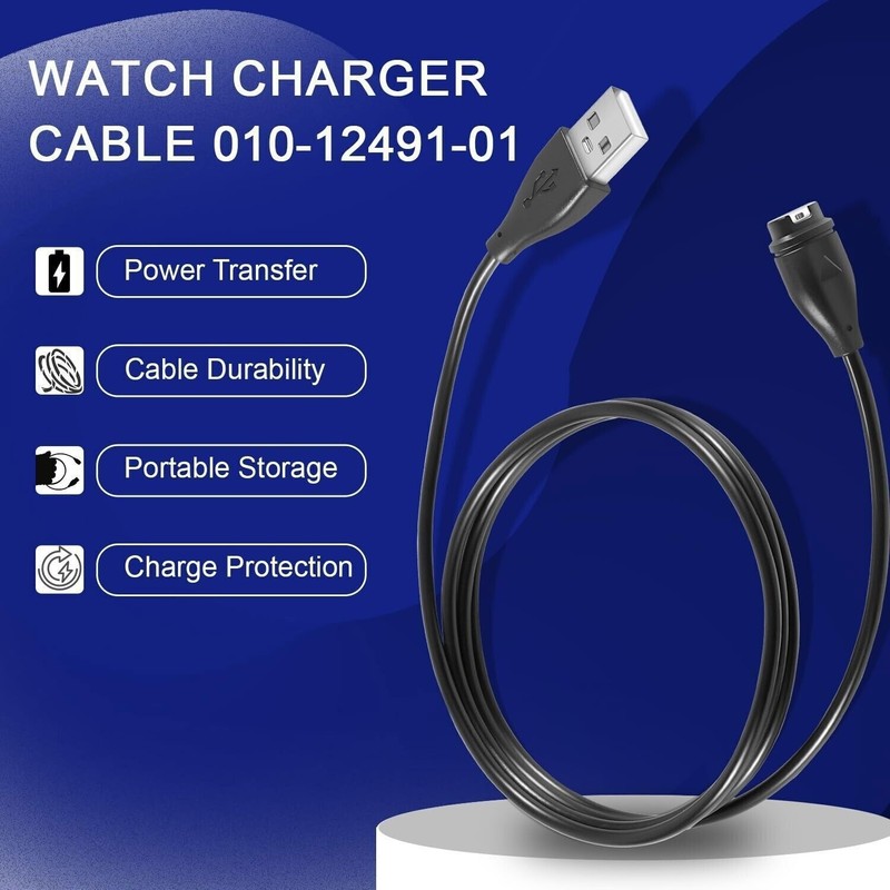 for Garmin Multiple Watch Devices for Garmin Charger Cable 010-12491-01 (2 Pack) gallery