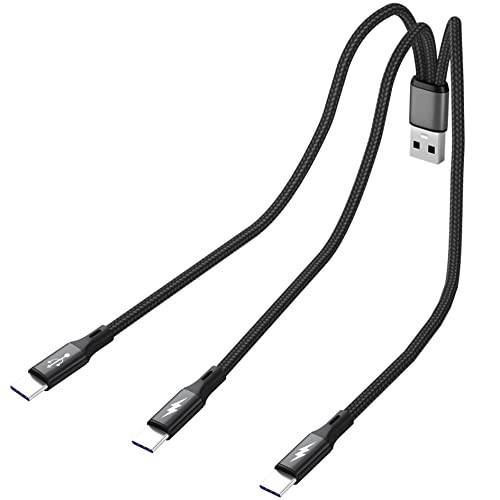 USB C Splitter Cable,USB A Male to 3 Type-C Male Charge Cable,3 in 1 Nylon gallery