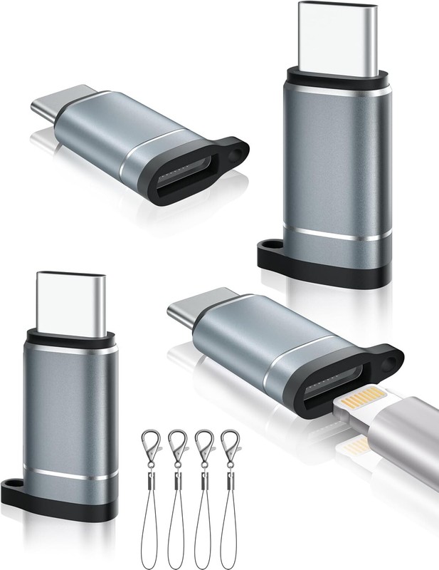 USB C to Lightning Adapter 3 Pack [Mfi Certified] Lightning Female to USB C gallery