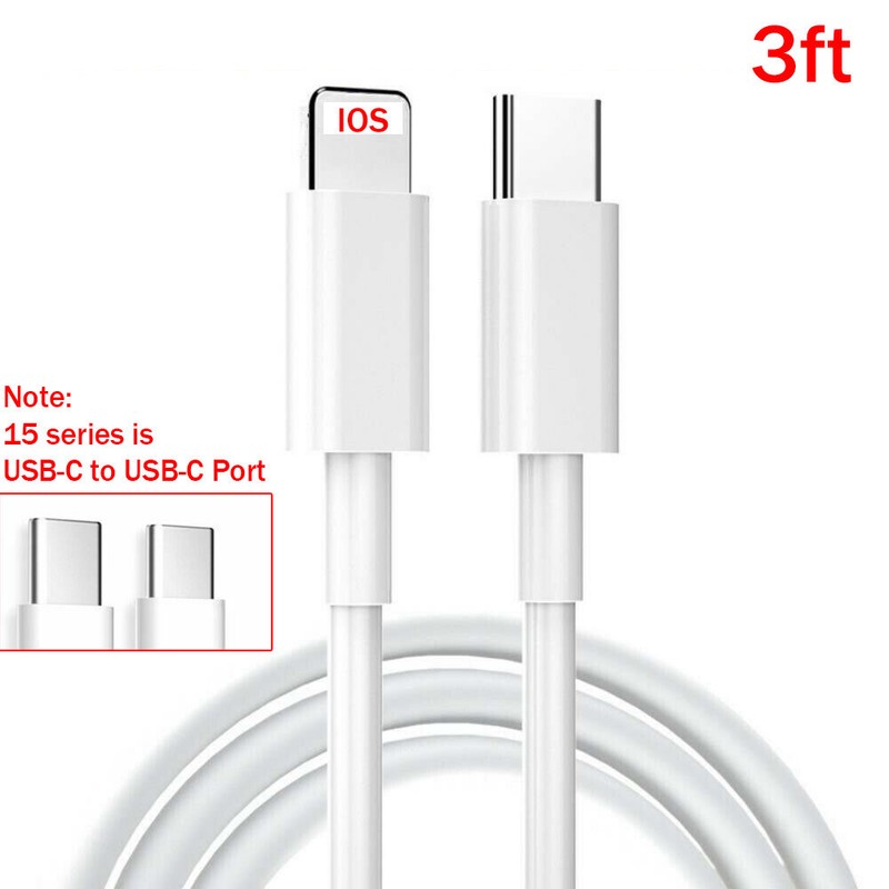 2023 Upgrade Fast Charger Type C Cable For iPhone 15 14 13 12 11Pro Max XS XR SE