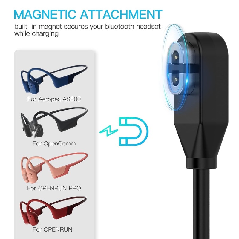 AWINNER 2 Pack Charging Cable Shokz Aftershokz Aeropex AS800 gallery