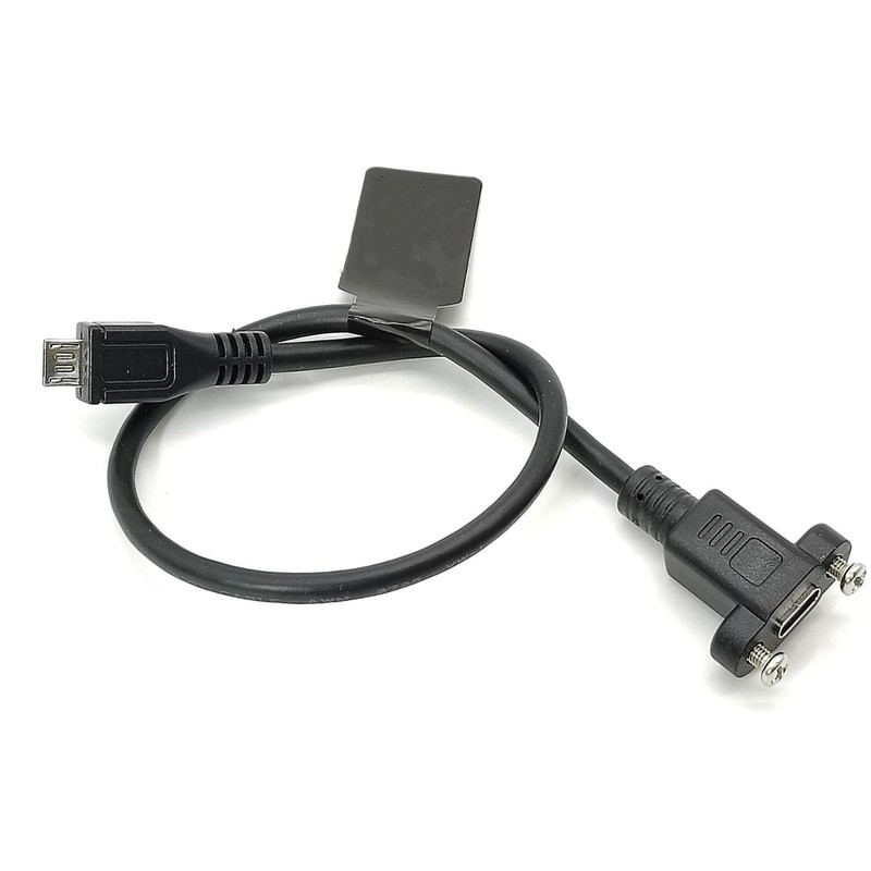 30cm MicroB To USB 3.1 TypeC Female Panel Mount Screw Locking Cable Cord gallery