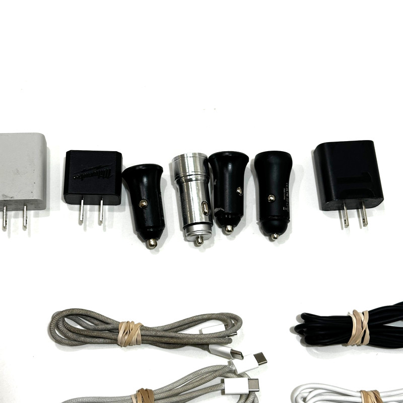 USB Charging Cables Cell Phone Charger Cords Bricks Car Lot of 30+ Assorted gallery