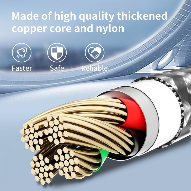 Multi Charging Cable,(2Pack 4FT) 3 in 1 Cable gallery