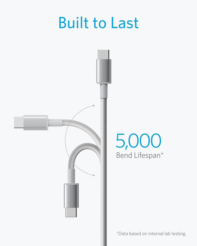 Anker USB C to USB C Cable, Type-C 60W Fast Charging Cable (1FT, 1Pack) for Ipho gallery