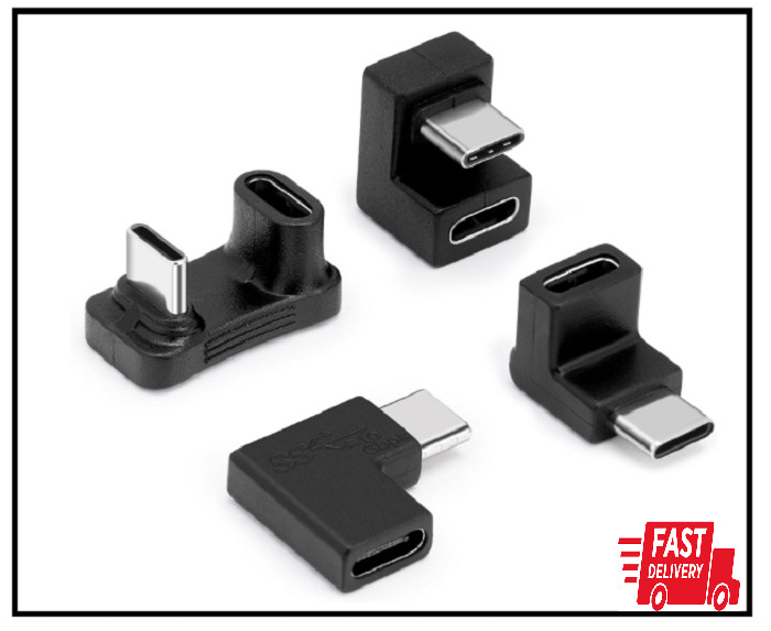BORLTER CLAMP USB C 180 Degree Adapter 4Pack USB C U Shape Adapter 180 Degree…