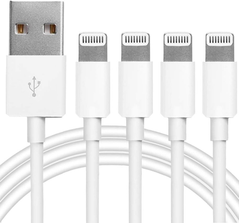 4Pack [Apple MFi Certified] Charger Lightning to USB Charging Cable Cord Compati