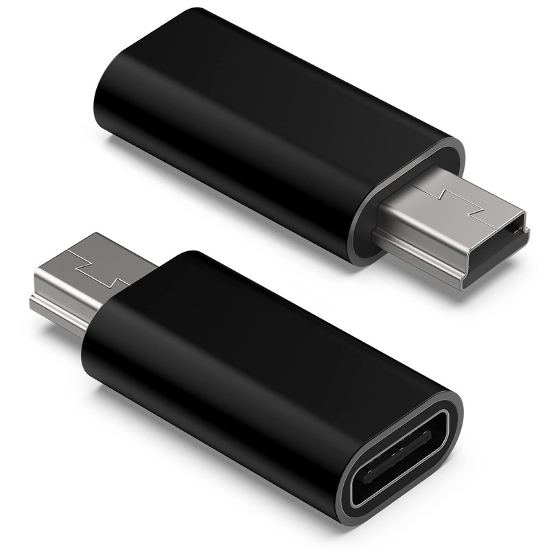 USB C to Mini USB Adapter, Type C Female to Mini USB 2.0 Male Convert Connect…