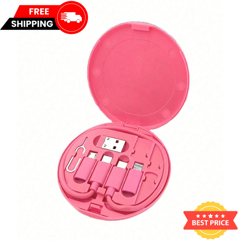 6in1 Multi Cable Storage Box USB C to Micro 8-Pin Adapter Fast Charging Stand 1P gallery