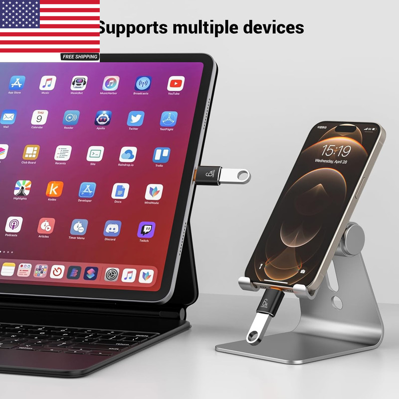 10-Pack 10Gbps/120W USB C to USB Adapter & C Male to 3.1 Female Charger,Compatib gallery