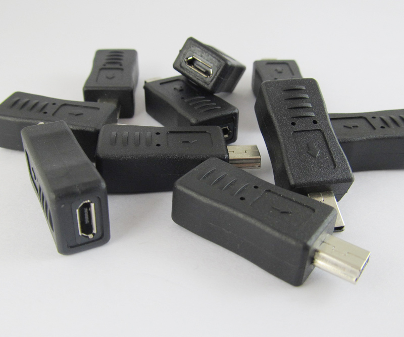 1pc Mini 5pin A Male To Micro 5pin Female Jack USB Adapter Converter Connector