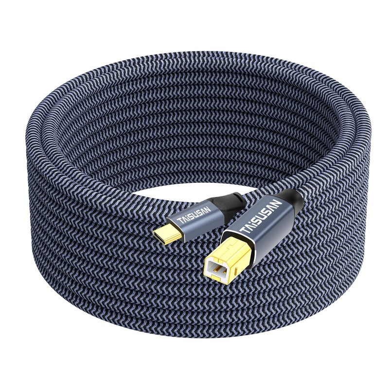 TAISUSAN 30ft USB C to USB B Printer Cable – High Speed MIDI Cable Compatible…