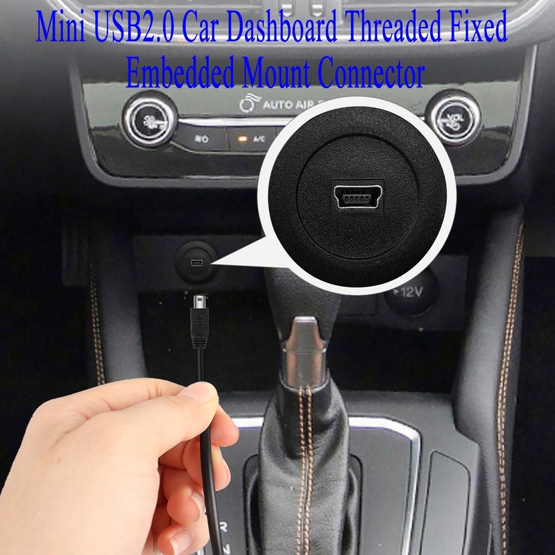Mini USB Flush Mount Extension Cable Male to Female 480Mbps 30cm 11.8 In gallery